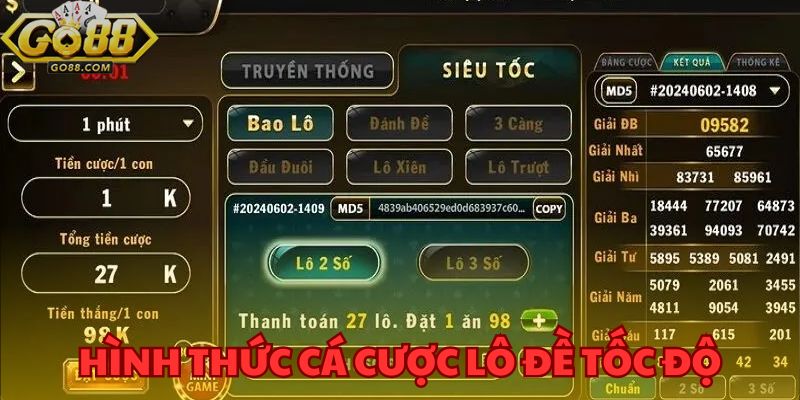 Lô Đề Siêu Tốc GO88 - Đánh Nhanh, Thắng Lớn Chỉ Trong Vài Giây 2 Trải nghiệm hình thức cá cược lô đề tốc độ nhanh chóng