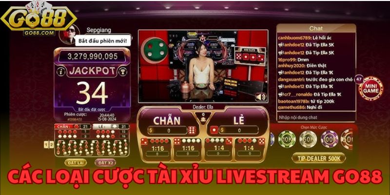 Tài Xỉu Livestream GO88 - Giải Trí Kiếm Lời Cùng Người Đẹp 4 Tài xỉu livestream GO88 - Hướng dẫn chi tiết các hình thức cược
