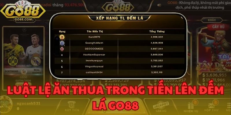 Tiến Lên Đếm Lá GO88 - Game Được Săn Đón Nhất Mọi Thời Đại 4 Tiến lên đếm lá GO88 - Cách tính thắng thua đơn giản